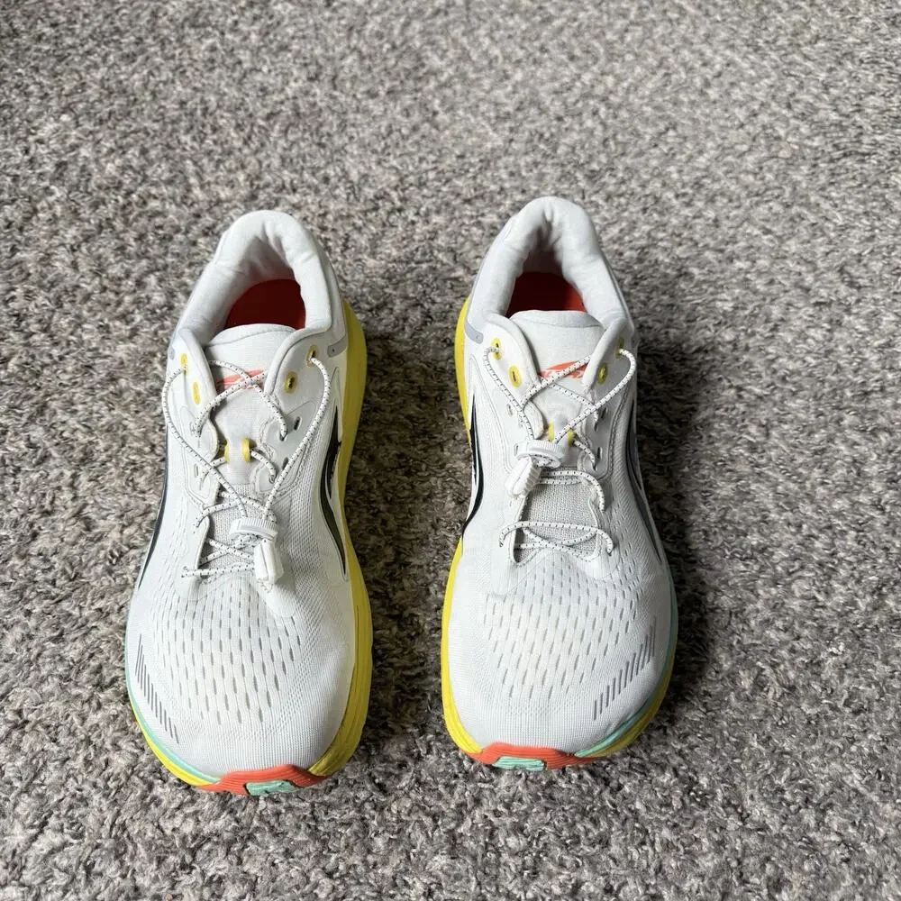 Altra Men’s Via Olympus Running Shoes White/Yellow Sz 11.5 Sneakers Great Con